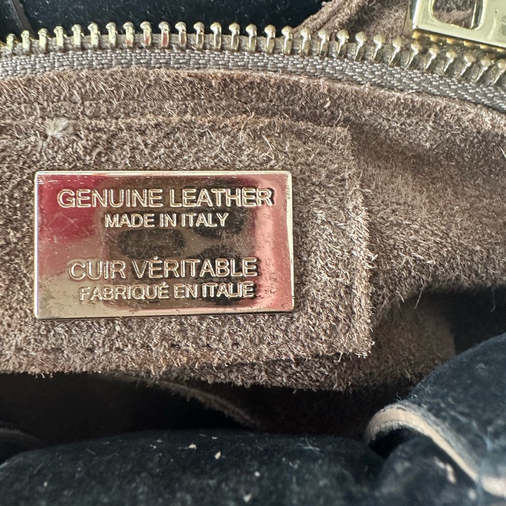 Viola Castellani leathern brown woven purse